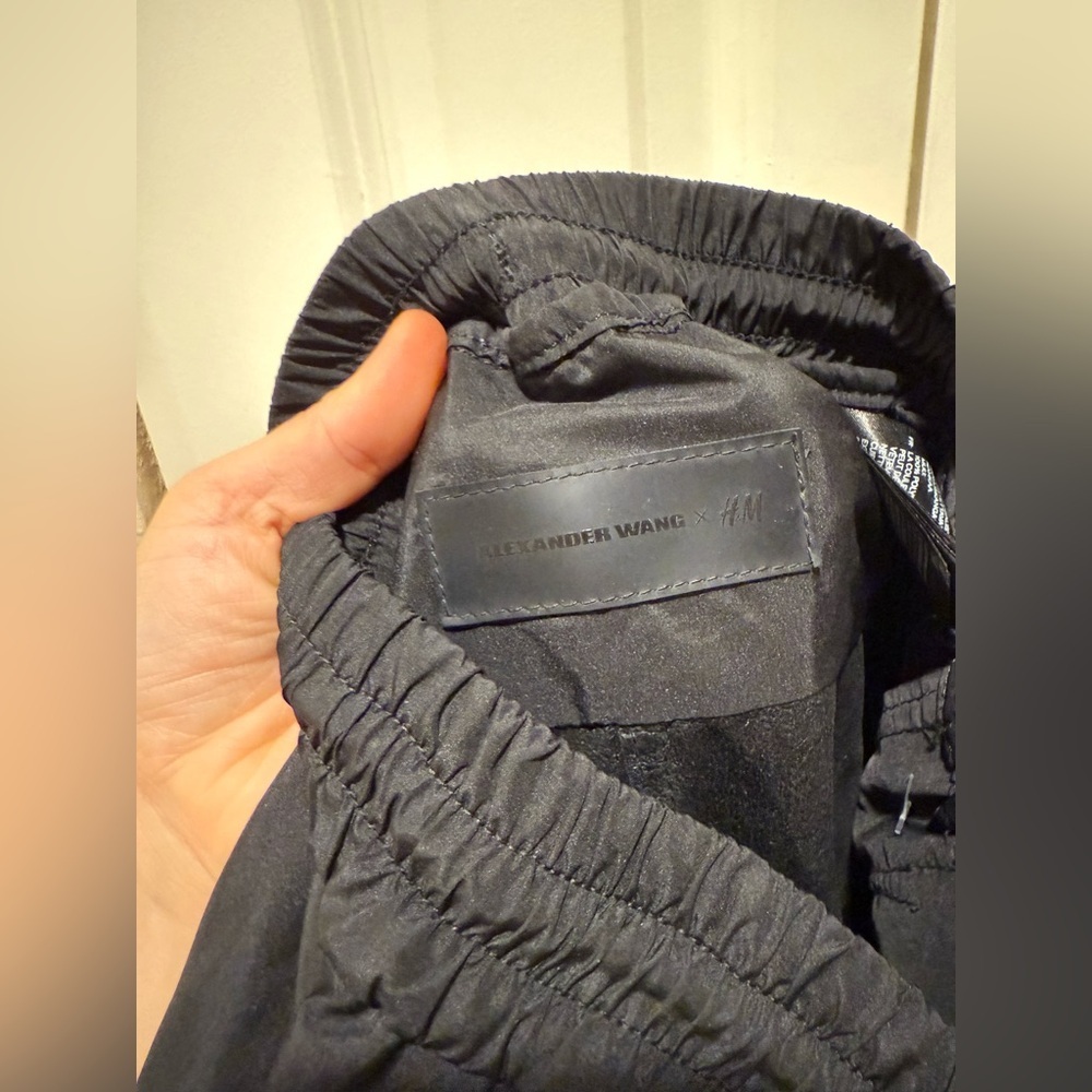 Alexander Wang H&M Leather Paneled Trouser Pants Black , size 4 - Picture 4 of 14